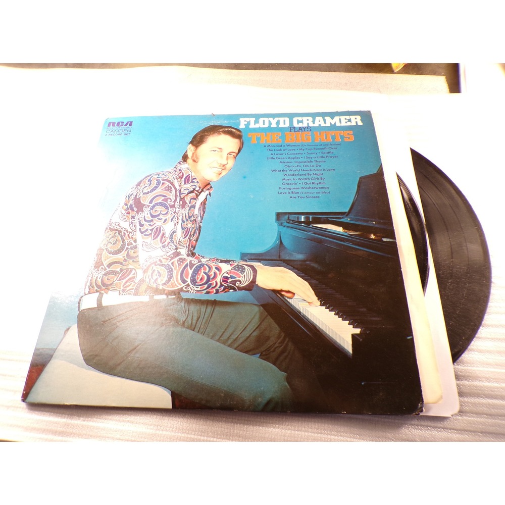 Floyd Cramer Plays The Big Hits RCA Camden 2 LP Vinyl Record Set 1973 ADL2-0205